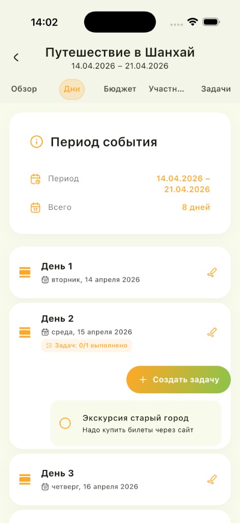 Скриншот: экран дней в путешествии Plantaska